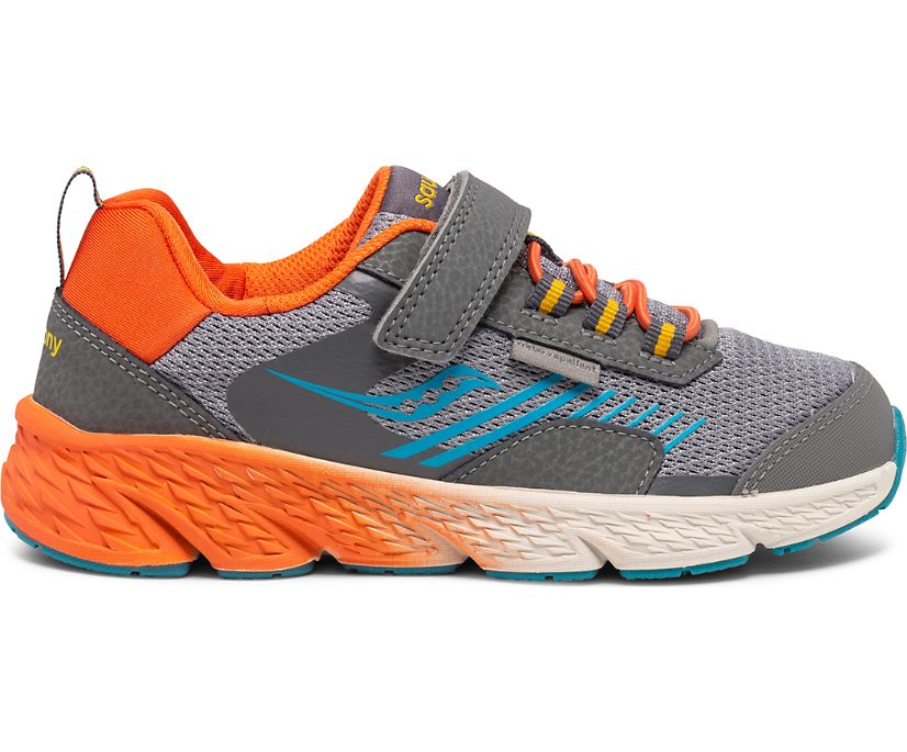 Gyerek Saucony Szél Shield A/C Tornacipő Szürke Narancssárga Kék | HU 246BEX